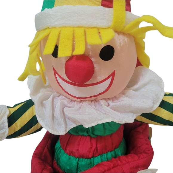 Jack in the Box Nylon Christmas Plush 15" International Silver 1992 Vintage - Picture 2 of 12